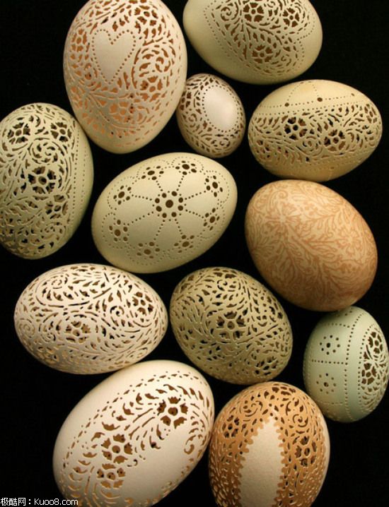 令人难以置信的手工雕刻的维多利亚花边蛋